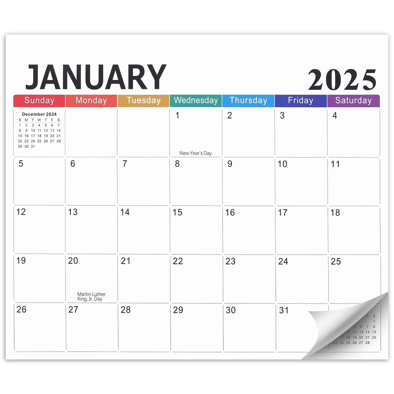 Amazon | Lurrose 2025-2026年 冷蔵庫用 磁気カレンダー 18ヶ月 月間